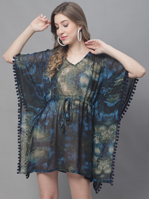 Claura Printed Georgette Women Kaftan