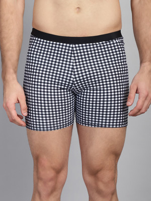 Cukoo Printed Men Black Swim Shorts