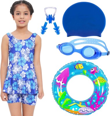 Lebami Swimming Kit for Girls | Swimming Kit for Kids Printed Girls Swimsuit