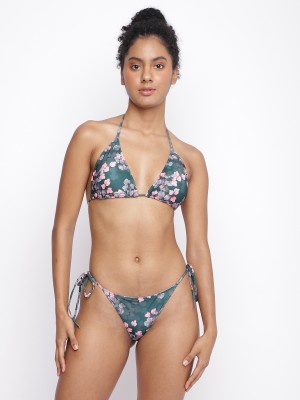 La inTimo Bitra Tieable Two Piece Set Printed Women Swimsuit