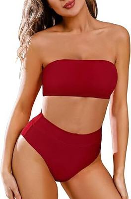 MON FASHION COLLECTION Solid Women Swimsuit