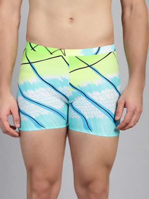 Cukoo Printed Men Multicolor Swim Shorts