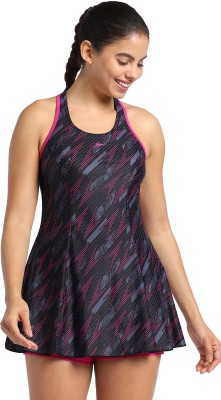 SPEEDO Swimdress With Boyleg - Endurance 10 Hyperboom Racerback Printed Women Swimsuit