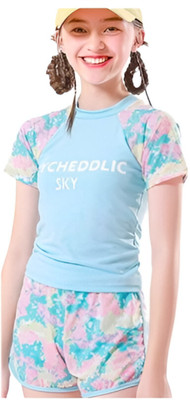 Bubble Berry Sky 2-Piece Swimsuit Set | Printed Girls Swimsuit