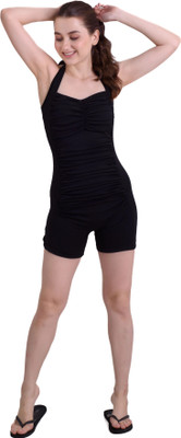 Keepfit Keepfit Bathing Suits Halter One Piece Solid Women Swimsuit