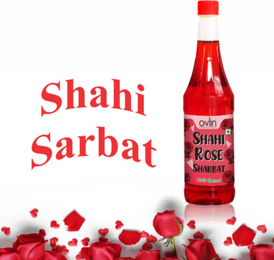 Ovlin Rose Syrup Sharbat Perfect for Rosemilk, Falooda, Mocktails, Desserts & Sweets ROSE(750 ml, Pack of 1)