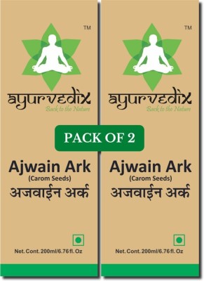 ayurvedix Ajwain Ark|Herbal Distilled Water Beneficial for Digestion, Abdominal Pain Natural(400 ml, Pack of 1)