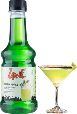 zone Green Apple Flavoured Syrup 300ml Green Apple(300 ml, Pack of 1)