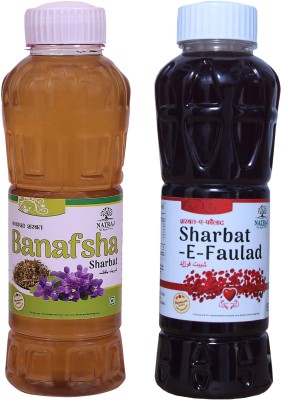 NATRAJ The Right Choice BANFSHA-SHARABAT-E-FAULD Sharbat BANAFSHA(1500 ml, Pack of 2)