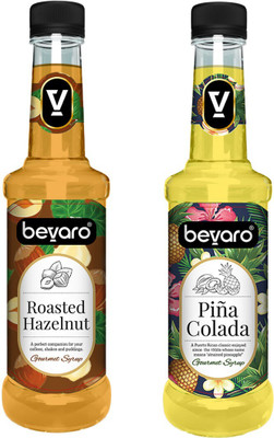 Bevaro Roasted Hazelnut Syrup and Pina Colada Syrup Combo, 300ml Roasted Hazelnut + Pina Colada(600 ml, Pack of 2) Bevaro Roasted Hazelnut Syrup and Pina Colada Syrup Combo, 300ml Roasted Hazelnut + Pina Colada(600 ml, Pack of 2)
