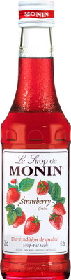 Monin Syrup for Smoothies, Milkshakes, and Ice Coolers Strawberry(250 ml, Pack of 1)