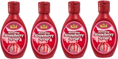 Mr.Kool Refreshing Strawberry Syrup 200gm x 4 Pack Strawberry(200 g, Pack of 4)