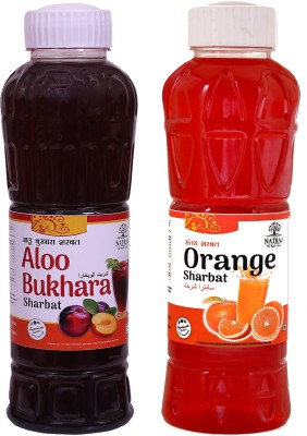 NATRAJ The Right Choice AlooBukhara-ORANGE SHARABAT PLUM(1500 ml, Pack of 2)