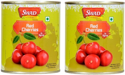 SWAD Fresh Red Cherries In Syrup Healthy & Tasty Fruits Juice (840gX2) Cherry(1680 g, Pack of 2)