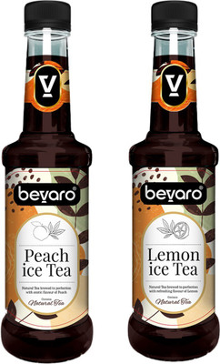Bevaro Lemon Ice Tea Syrup and Peach Ice Tea Syrup Combo, 300ml each Lemon Ice Tea + Peach Ice Tea(600 ml, Pack of 2) Bevaro Lemon Ice Tea Syrup and Peach Ice Tea Syrup Combo, 300ml each Lemon Ice Tea + Peach Ice Tea(600 ml, Pack of 2)