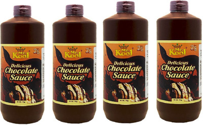 Mr.Kool Chocolate Syrup Sauce 1 Liter - Bulk Wholesale Pack of 4 Chocolate(4 L, Pack of 4)