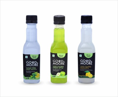 good+moore Cocktail, Mocktail, Sodas and more Low Calorie (Green Apple, Margarita), Sugar free Mint Mojito(750 ml, Pack of 3)