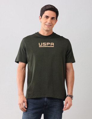 U.S. POLO ASSN. Graphic Print Men Round Neck Green T-Shirt