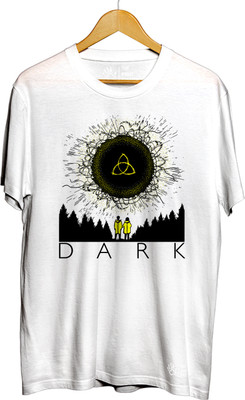 THE PRINT PLATTER Printed Men Round Neck White T-Shirt