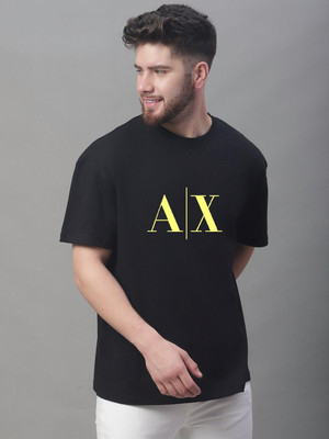 sms creation Graphic Print Men Round Neck Black T-Shirt