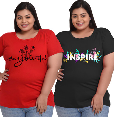 Elite soul Graphic Print Women Round Neck Multicolor T-Shirt