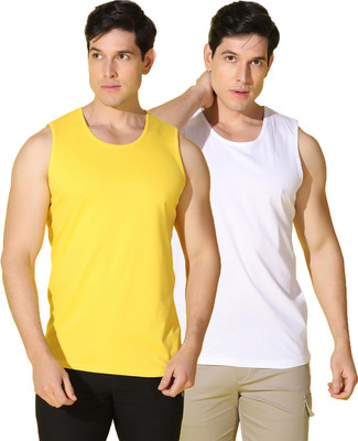 WOOSTRO Solid Men Scoop Neck Multicolor T-Shirt