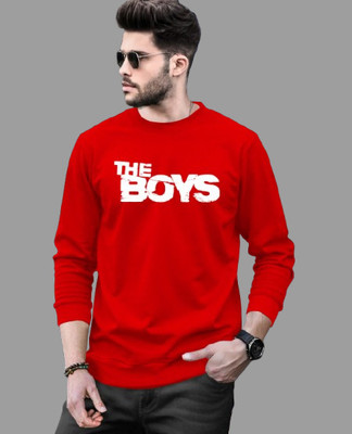 ACEBERE Printed Men Round Neck Red T-Shirt