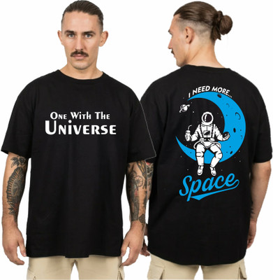 RS Print Printed Men Round Neck Black T-Shirt