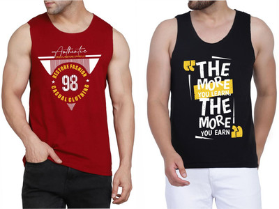 Restore Printed Men Round Neck Maroon, Black, Multicolor T-Shirt