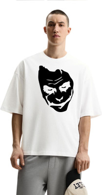 fashnobic Printed Men Round Neck White T-Shirt