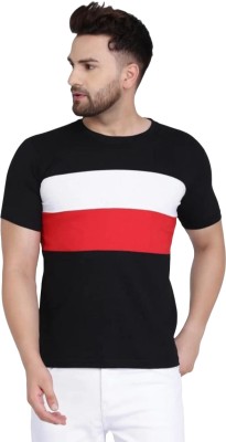 TUKAT Colorblock Men Round Neck Black T-Shirt