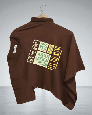 Magneto Printed Men Crew Neck Brown T-Shirt