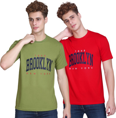 Zeffit Printed Men Round Neck Multicolor T-Shirt
