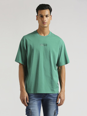 Pepe Jeans Printed Men Crew Neck Green T-Shirt