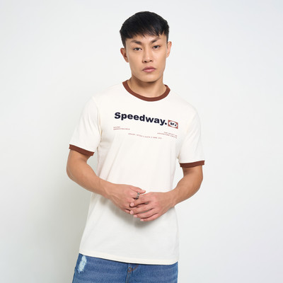 SF Jeans by Pantaloons Graphic Print Men Round Neck White T-Shirt