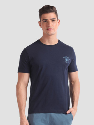 U.S. POLO ASSN. Solid Men Round Neck Maroon T-Shirt