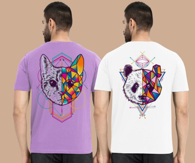 Kasendra Graphic Print Men Round Neck Multicolor T-Shirt