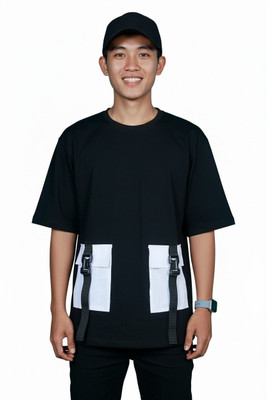Rb azad Solid Men Round Neck Black T-Shirt