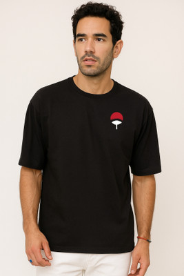 Be Crazyy Printed Men Round Neck Black T-Shirt