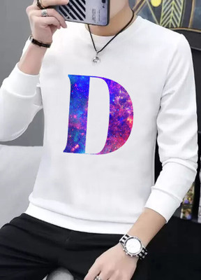 PRINCE CREATION Striped Men Round Neck White T-Shirt