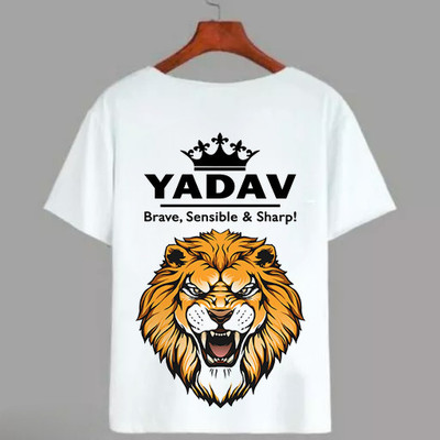 FunkyAttire Printed, Typography Men Round Neck White T-Shirt