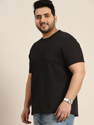 RULEDBYSUN Solid Men Round Neck Black T-Shirt
