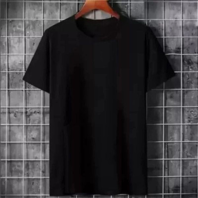 Farlucci Solid Men Round Neck Black T-Shirt