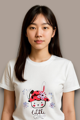 LAVENIR Solid Women Round Neck White T-Shirt