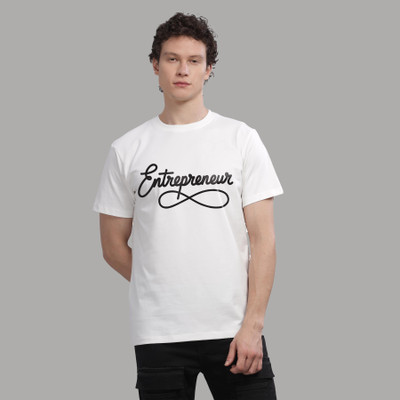 SolaceActive Graphic Print Men Round Neck Reversible White T-Shirt