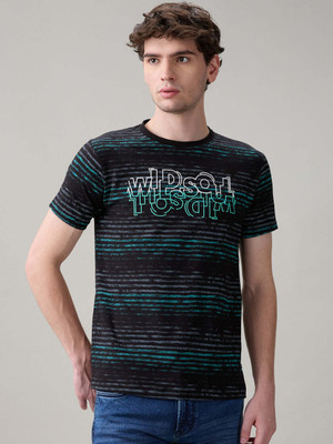 Status Quo Printed Men Round Neck Black, Green T-Shirt