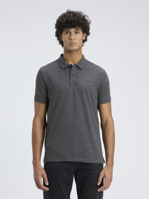 Pepe Jeans Solid Men Polo Neck Grey T-Shirt