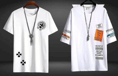 stylesmyth Printed Men Round Neck Multicolor T-Shirt