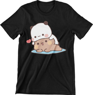 inkwale Graphic Print Couple Round Neck White T-Shirt