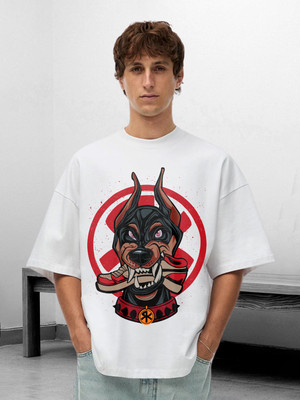 Pronk Graphic Print Men Round Neck White T-Shirt